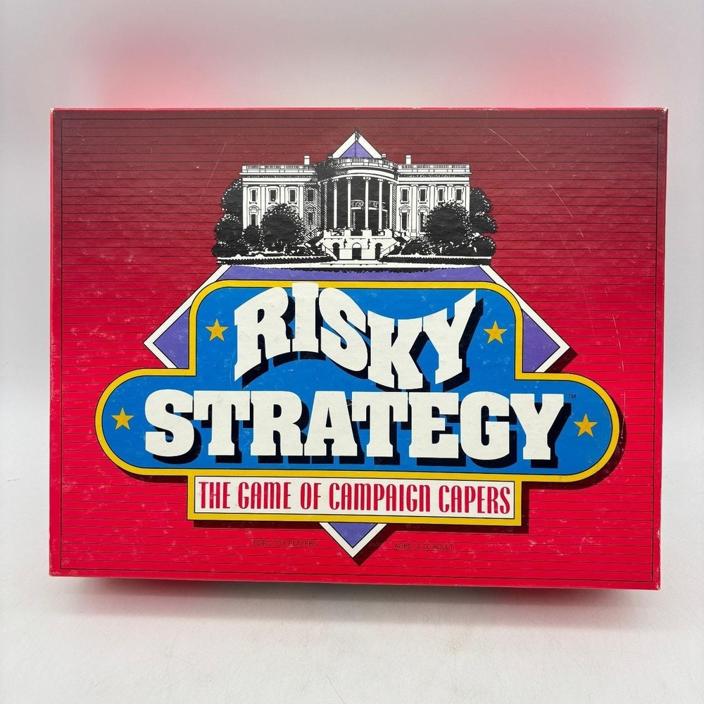 Risky Strategy 1992 Campaign Capers Board Game Complete Unpunched Contents